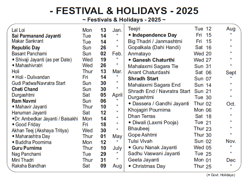 Mukhitha Tharu Sweets Calender 2024