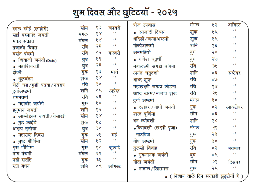 Mukhitha Tharu Sweets Calender 2024